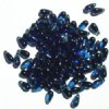 100 5x10mm Transparent Montana Blue Drop Beads